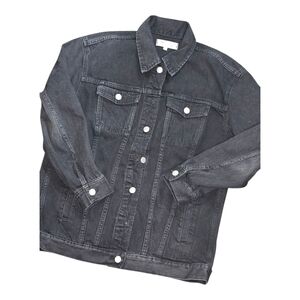 Madewell Charcoal Denim Jacket Boxy Trucker
